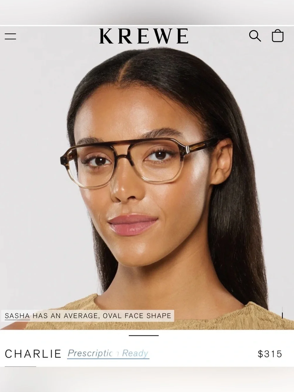 KREWE CHARLIE glasses color: Walnut